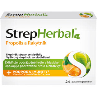 Strepherbal Propolis et argousier 24 comprimés