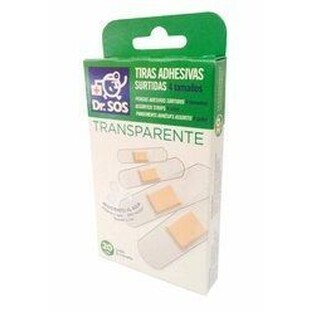 Dr. Sos Strisce di cerotto trasparenti impermeabili mix 20 pz.
