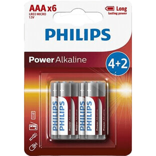 Philips Batterij LR03P6BP/10 6 stuks