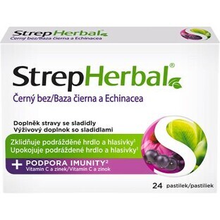 Strepherbal Schwarzer Holunder und Echinacea 24 Tabletten