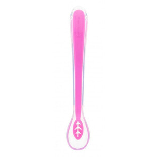Canpol pour enfants Cuillère en silicone rose