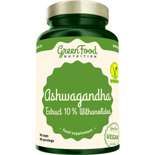 GreenFood Nutrition Ashwagandha Extrakt 10% Withanolide 90 Kapseln