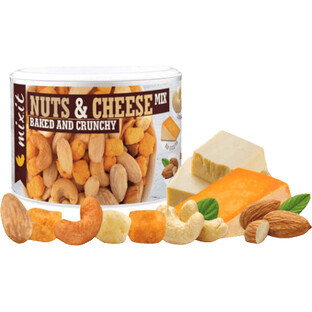 Mixit Mezcla de frutos secos tostados y queso crujiente 120 g