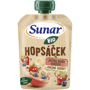 Sunar Organic fruit capsule Hopscotch strawberry, banana, blueberry and oatmeal 100 g