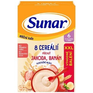 Sunar Gachas con 8 cereales fresas, plátano XXL 340 g