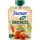 Sunar Bolsa de fruta ecológica de mango mixto, zanahoria, albaricoque e hinojo 100 g