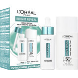 L'Oréal Paris Bright Reveal fluide quotidien anti-UV SPF 50+, 50 ml + Bright Reveal sérum, anti-taches avec niacinamide, 30 ml