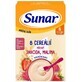 Sunar milk porridge with 8 cereals strawberries, raspberries 210 g