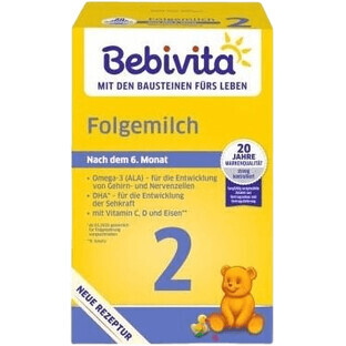 HiPP BEBIVITA Milk 2 Formulă de lapte de urmărire instantanee din Marea Britanie. 6 luni, 500 g