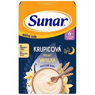 Sunar milk semolina porridge for a good night's vanilla 210 g