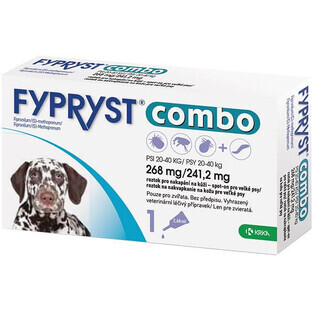 Fypryst Combo 268 mg/241 2 mg Fypryst Combo 268 mg/241 2 mg Honden 20-40 kg Oplossing huiddruppel voor grote honden 2,68 ml