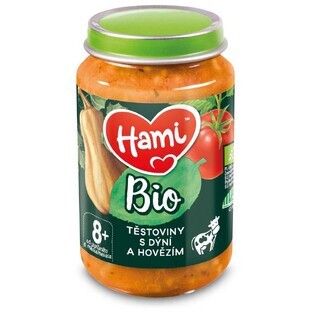 Hami Vlees- en groentepasta met biologische pompoen en rundvlees 8m+ 190 g