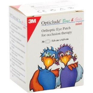 Spofaplast Opticlude Boys&Girls Mini ooglapje 5 x 6 cm, kindermotief, orthese, voor de behandeling van strabisme 30 stuks