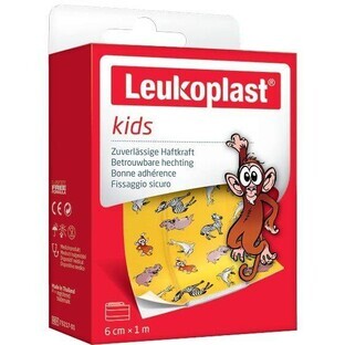 Leukoplast Kids Kids Patch, rotolo 6 cm x 1 m