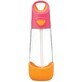 B. cutie Sticlă de băut cu pai roz/portocaliu 600 ml