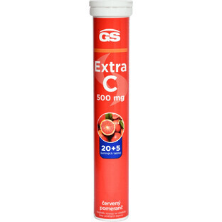 GS Extra C 500 rojo naranja 20+5 comprimidos efervescentes