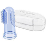 BabyOno Spazzolino da denti con dito spazzolino da denti con scatola blu