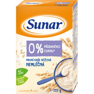 Sunar eerste rijstpap zonder melk 220 g