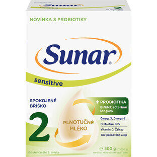 Sunar Sensitive 2 leche infantil de continuación 500 g