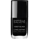 Gabriella Salvete Vernis à ongles longue tenue et haute brillance 01 Deep Black 11 ml