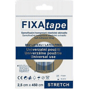 Fixatape Stretch Benda compressiva elastica autoadesiva e priva di lattice 2,5 cm x 450 cm