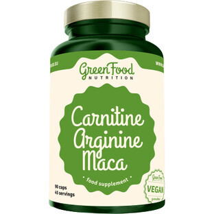 GreenFood Nutrition Carnitina+Arginina+Maca 90 cápsulas