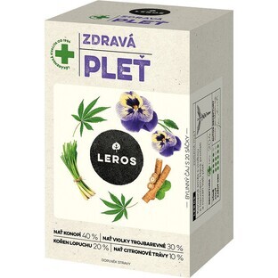 Leros Gezonde Huid Thee Hennep en Viooltjes Zakjes 20 x 1,5 g