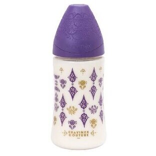 Suavinex Botella de silicona Premium púrpura 270 ml