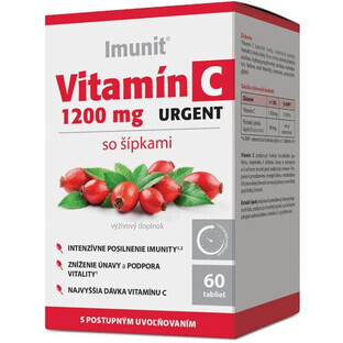 Imunit Vitamin C 1200 mg URGENT mit Pfeilen 60 Tabletten