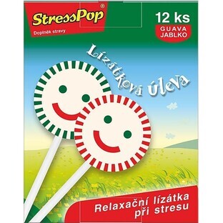 StressPop anti-stress lollipop with guava and apple flavor 12 pieces