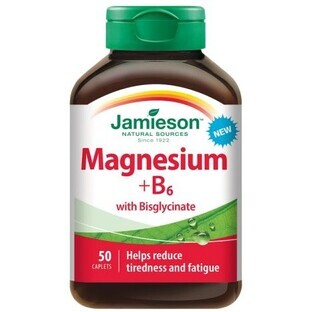 Jamieson Magnesium + vitamine B6 met bisglycinaat 50 tabletten