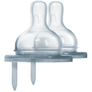 Pura Natural VentTM anti-colic pacifiers, fast flow 2 pcs