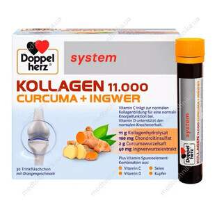 Kollagen 11.000 Kurkuma + Ingwer, 30 Flaschen, Doppelherz