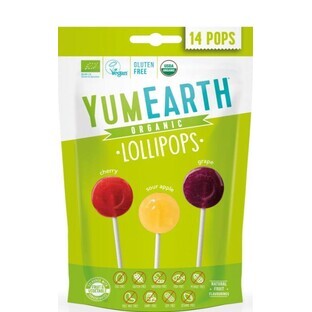 Lecca-lecca alla frutta acida YumEarth 14 pezzi per confezione