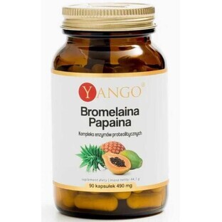 Bromelina papaína - 90 cápsulas Yango
