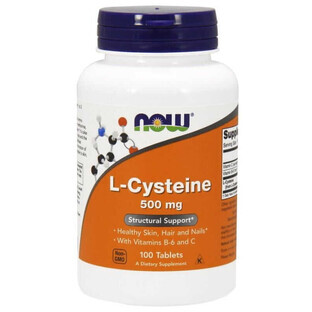 L-cisteină 500mg 100 comprimate Now Foods