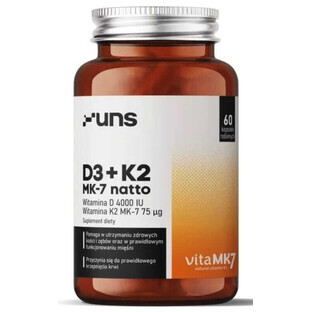 Vitamina D3 + K2 60 cápsulas UNS