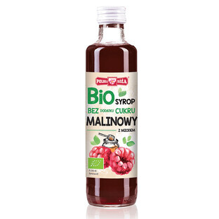 Biologische frambozensiroop met honing 250ml Polska Róża