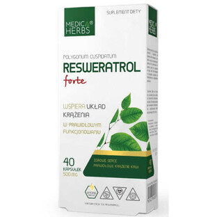 Resveratrol forte 250mg, 40 cápsulas Medica Herbs