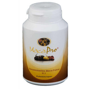 Maca Pro Macapulver 6:1 Maca - 90 Kapseln, Eco 80% Schwarzes Maca 15% Rotes Maca 5% Gelbes Maca Bio Peruanisch, Peruanische Ernte
