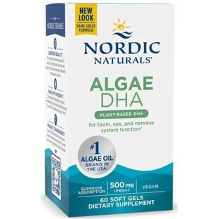 DHA algen voor veganisten 60 zachte gels Nordic Naturals