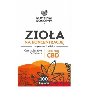 Herbs for Concentration 100 Kapseln x 5 mg CBD, Hanf Kombinieren