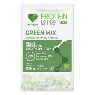 BeOrganic Groen Biologisch plantaardig eiwitmengsel poeder 250g