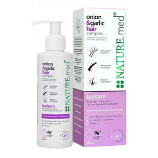 Balsamo complesso cipolla e aglio per capelli secchi 200ml Nature.Med