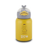 Stainless steel heat insulated bottle We care, yellow, 350 ml, Nava