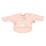 Waterproof bib with sleeves Rabbit with Flower, + 6 months, Savibebe