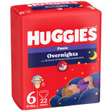 Elite Soft Overnights Night Panties Elite Soft Overnights Nr.6, 15-25 kg, 22 pieces, Huggies