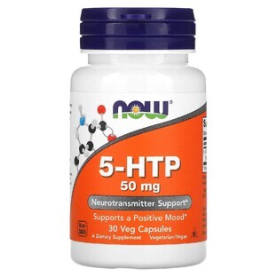 5-HTP, 50 mg, 30 capsule, Now Foods