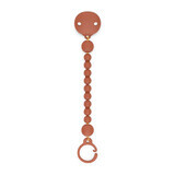 Silicone lanyard with clips for pacifier Colour Essence, Ruby, Suavinex