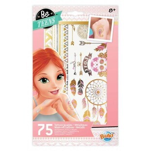 Tatouages pour filles Métallique, +8 ans, 75 motifs, Buki